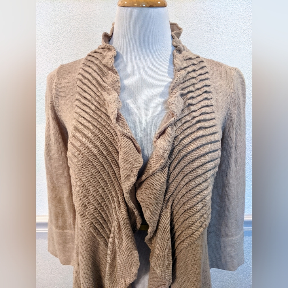 Anthro Ruffled Cardigan - Picture 2 of 4